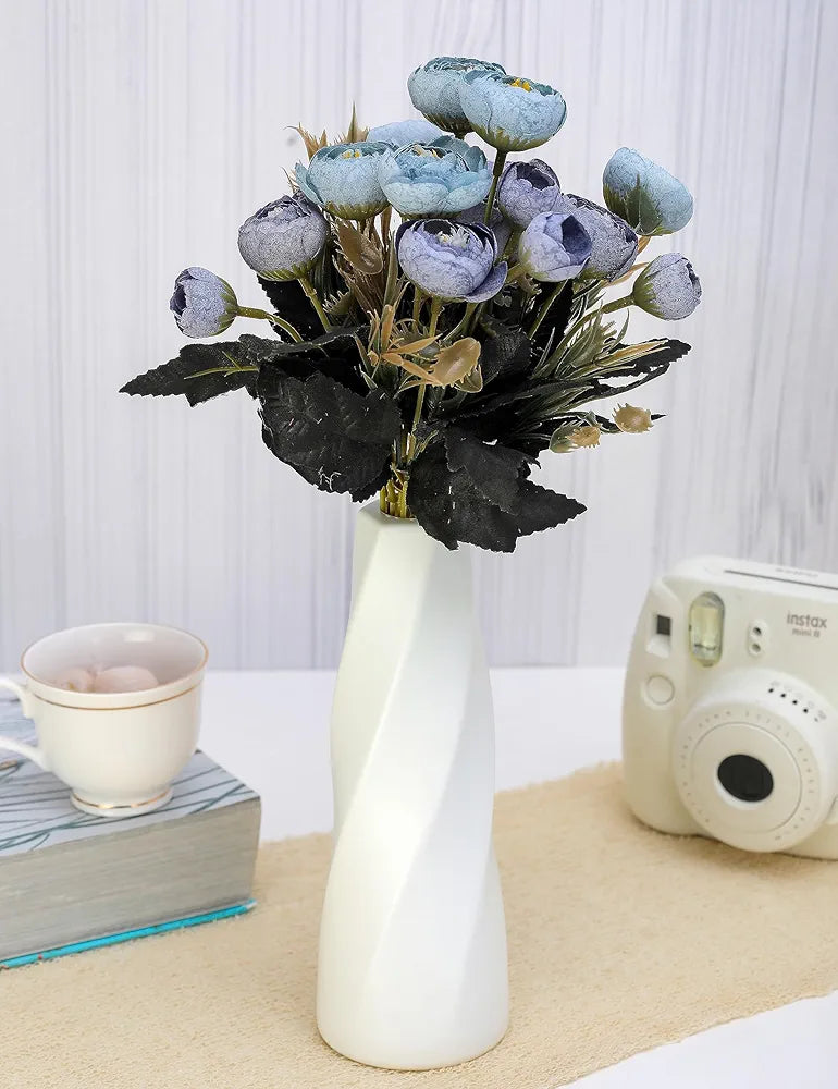 SATYAM KRAFT 2 Pcs Artificial Rose Flower Sticks | Decorative Items for Home Decor, Room, Living Room, Table Centerpiece,Balcony, Office | Perfect for Wedding,Birthday,Enagagement